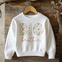 Big or Lil Brother Colourful Dinosaur Pattern Sweatshirt for Kids