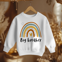 Big Brother Boho Earthy Rainbow Sweatshirt for Kids