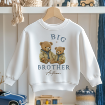 Personalised Big Brother Big & Little Teddy Bears Sweatshirt for Kids