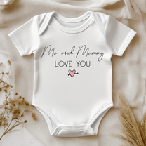 Baby 'Me and Mummy Love You' Pink Heart Baby Vest Bodysuit for Kids