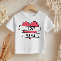 Red Heart 'I Love Mama' Banner T-Shirt for Kids