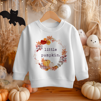 Halloween Autumn Pumpkin Wreath Sweatshirt for Kids
