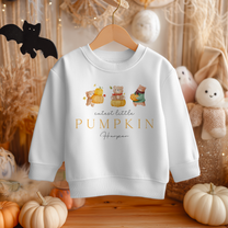 Personalised Halloween Cutest Little Pumpkin Bear Sweatshirt for Kids