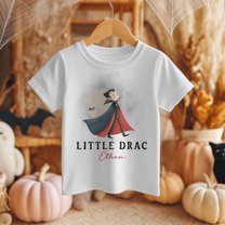 Personalised Halloween Cute Dracula Moon & Bats T-Shirt for Boys & Kids