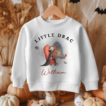 Personalised Little Drac Halloween Dracula Sweatshirt for Kids