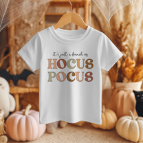 Halloween Retro Hocus Pocus Text T-Shirt for Kids