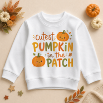 Halloween 'Cutest Pumpkin In The Patch' Sweatshirt for Kids