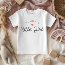 Kids Mummy's Little Girl Pink Heart T-Shirt for Girls