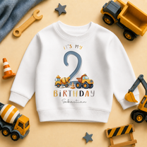Personalised 2nd Birthday 'It's My Birthday 2' Truck Toddler Sweatshirt for Boys