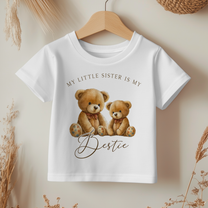 Big Sister Two Teddy Bears 'My Bestie' T-Shirt for Girls