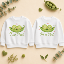 Twins Two Peas in a Pod Kids Sweatshirt Set, Matching Pair