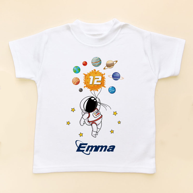 12th Birthday Astronaut Solar System Personalised T Shirt - Little Lili Store (8828654485784)