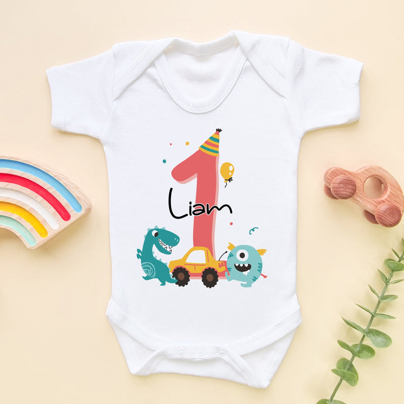 1st Birthday Personalised Baby Bodysuit - Little Lili Store (6608627957832)