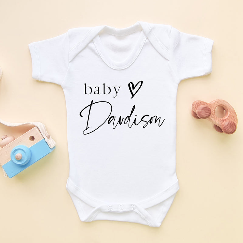 Baby Announcement Personalised Name Bodysuit (6568534179912)