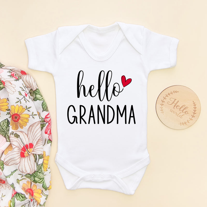Hello Grandma Baby Bodysuit (6539027284040)