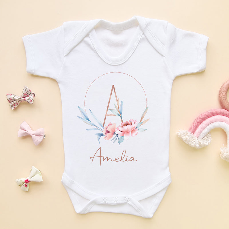 Cute Personalised Name Baby Bodysuit (5861342969928)