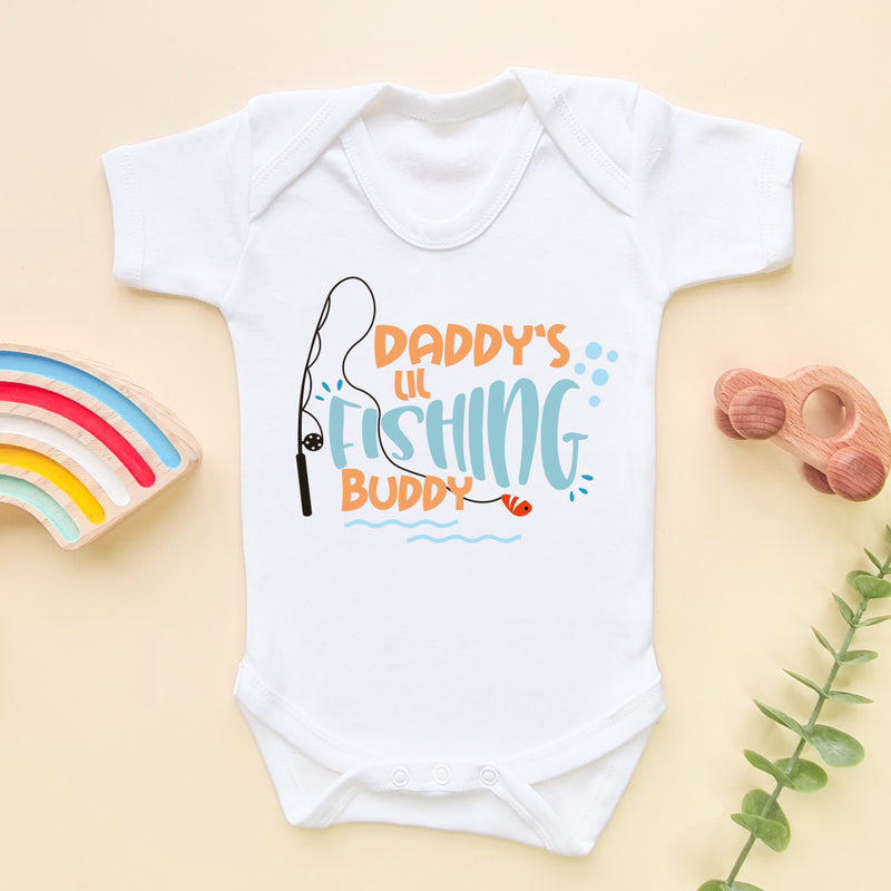 Daddy's Lil Fishing Buddy Baby Bodysuit (6566163251272)