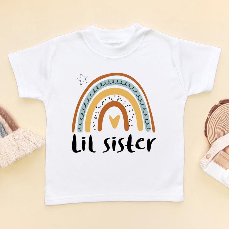 Lil Sister Rainbow T Shirt (6565087445064)