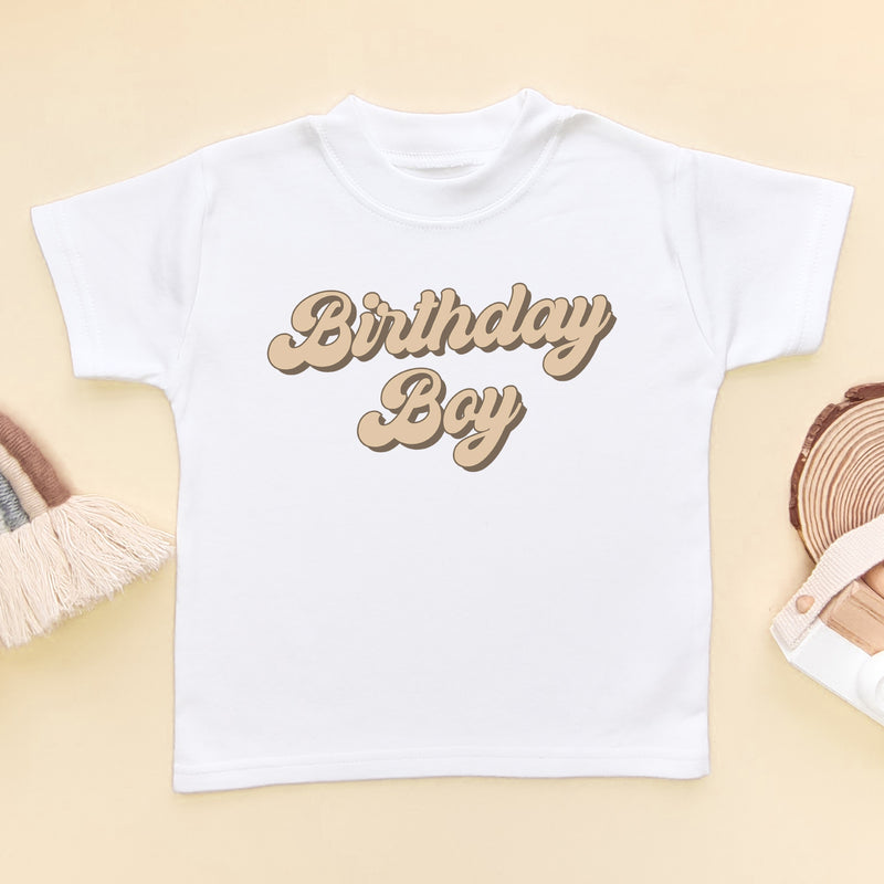 Birthday Boy (Camel) Retro Style T Shirt (6547509215304)