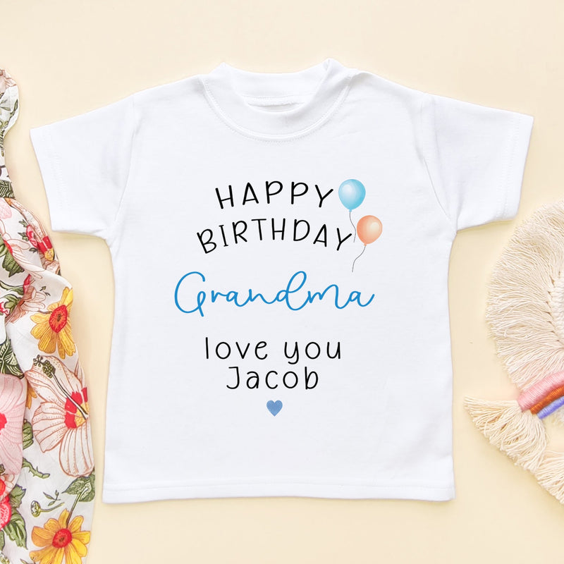 Happy Birthday Grandma Personalised T Shirt - Little Lili Store (6607416131656)
