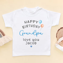 Personalised Happy Birthday Grandpa T-Shirt for Kids