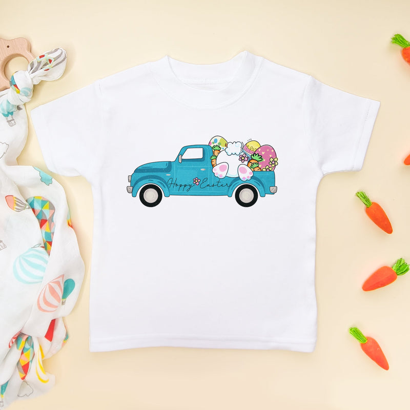 Happy Easter Truck Toddler T Shirt - Little Lili Store (6608154099784)