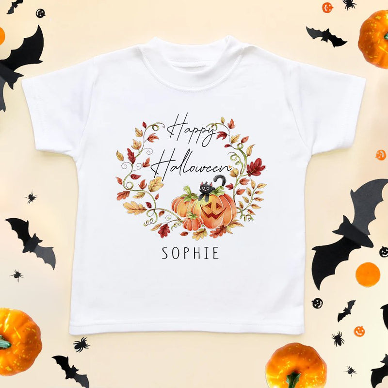 Happy Halloween Personalised Toddler & Kids T Shirt - Little Lili Store (6578134417480)