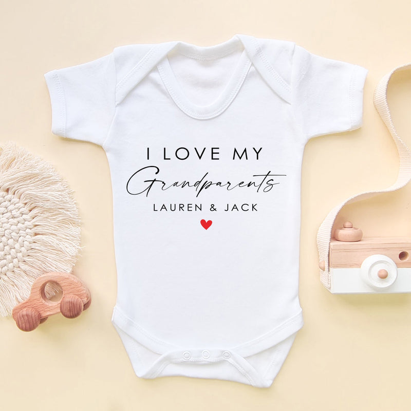 I Love My Grandparents Personalised Baby Bodysuit - Little Lili Store (6607932424264)