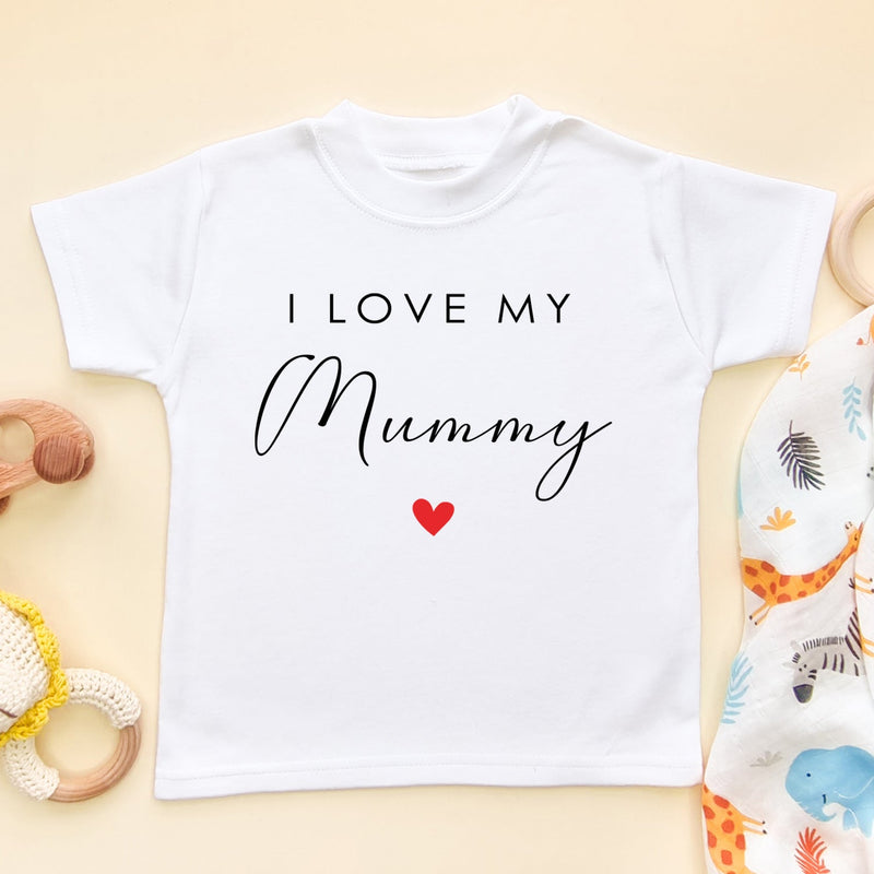 I Love My Mummy Toddler T Shirt - Little Lili Store (6607930753096)