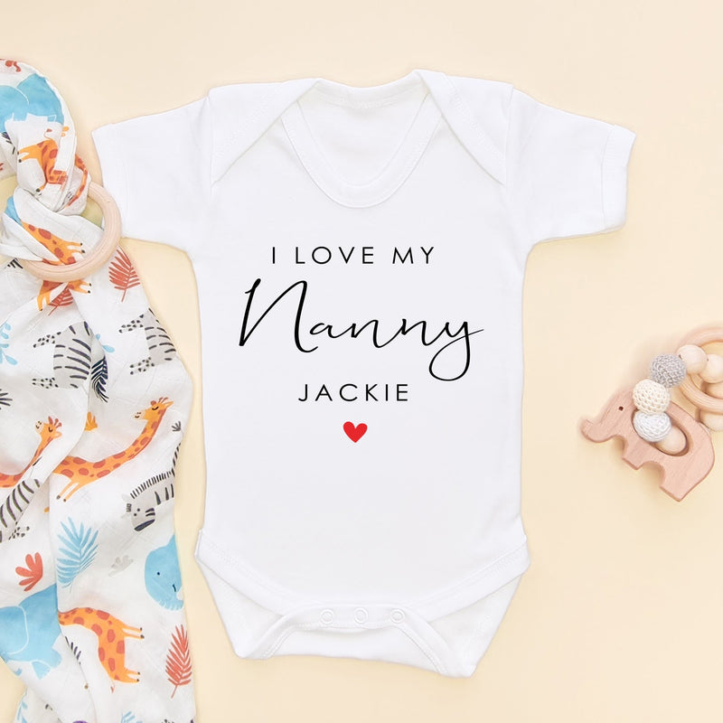 I Love My Nanny Personalised Baby Bodysuit - Little Lili Store (6607932391496)