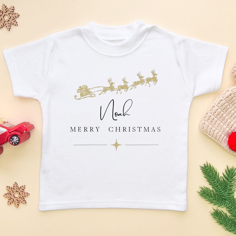 Merry Christmas Personalised T Shirt - Little Lili Store (6593813381192)