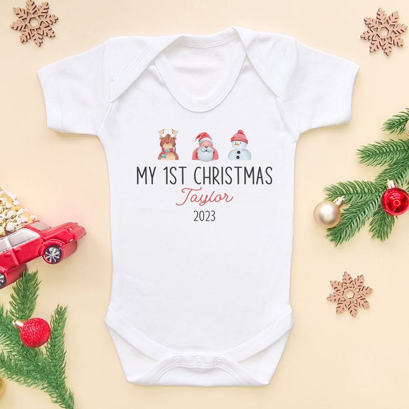 My 1st Christmas 2023 Personalised Baby Bodysuit - Little Lili Store (6579613827144)