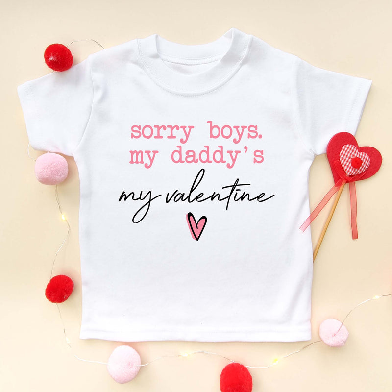 My Daddy's My Valentine T Shirt - Little Lili Store (5869977337928)