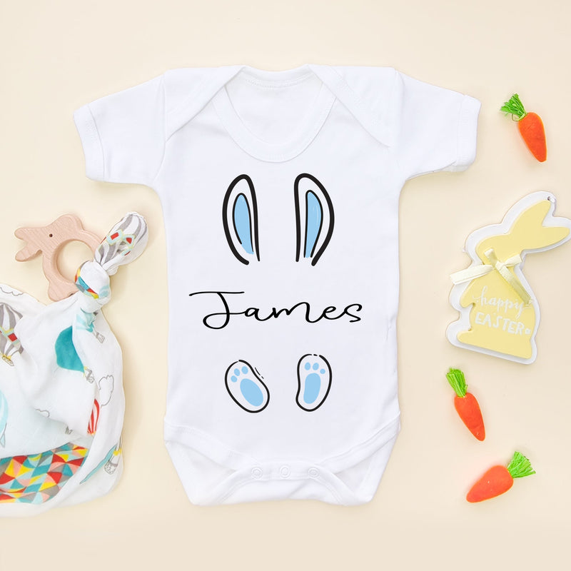 Personalised Name Easter Boy Baby Bodysuit - Little Lili Store (5879875797064)