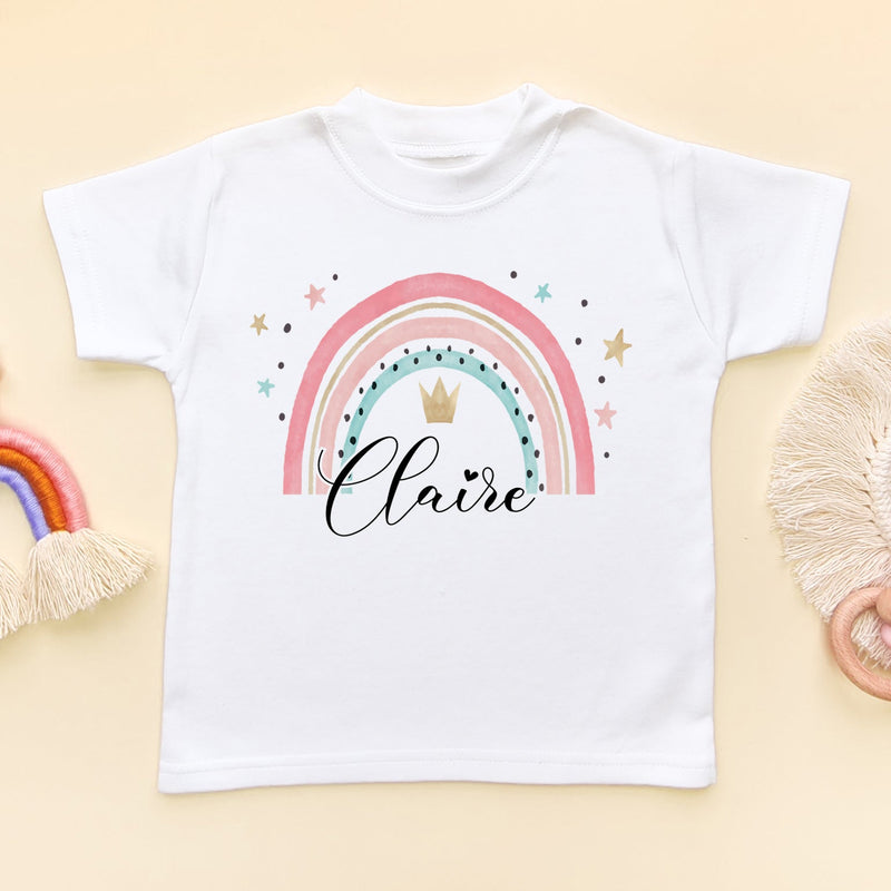Personalised Rainbow Toddler T Shirt - Little Lili Store (6610167562312)