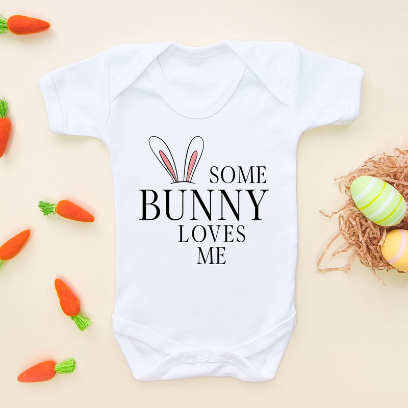 Some Bunny Loves Me Easter Baby Bodysuit - Little Lili Store (5879875764296)