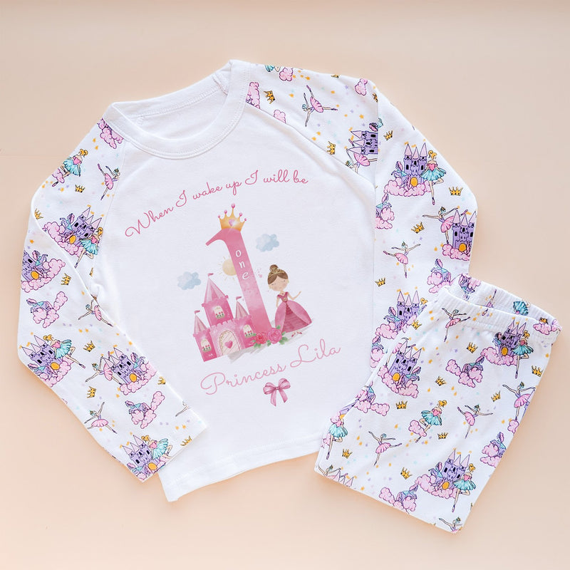 When I Wake Up I Will Be One Personalised Birthday Princess Pyjamas Set - Little Lili Store (8569888276760)