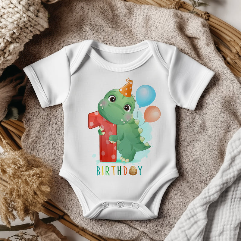 1st Birthday Dino Baby Bodysuit - Little Lili Store
