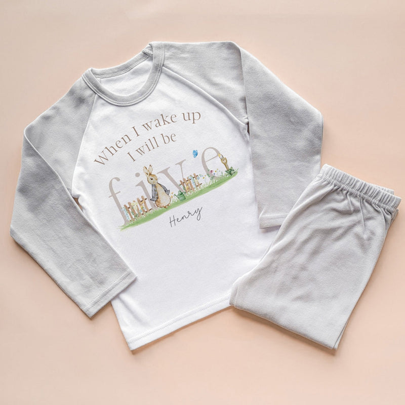 5th Birthday Personalised Peter Rabbit Inspired Pyjamas Set - Little Lili Store