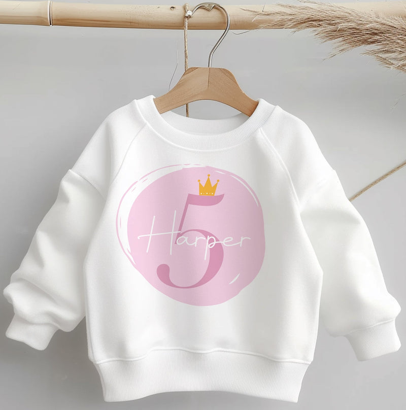 5th Birthday Pink Theme Personalised Toddler & Kids Sweatshirt - Little Lili Store