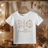 Big or Lil Brother Colourful Dinosaur Pattern T-Shirt for Kids