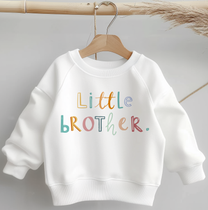 Little Brother Multi-Coloured Text Sweatshirt for Boys & Kids