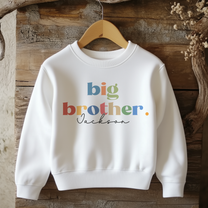 Personalised Big Brother Rainbow Lettering Sweatshirt for Kids