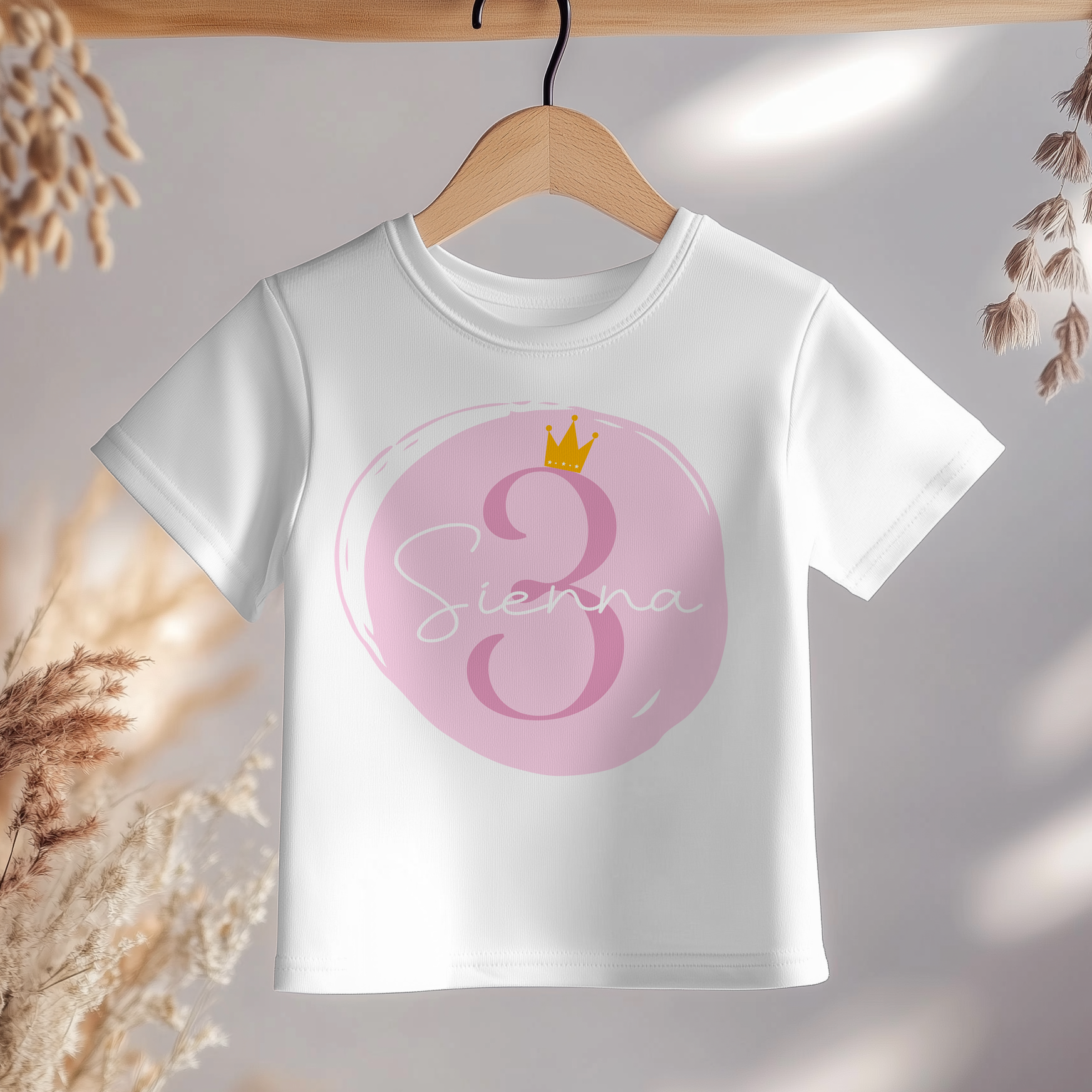 3rd Birthday Girl Pink Theme Personalised Toddler & Kids T Shirt