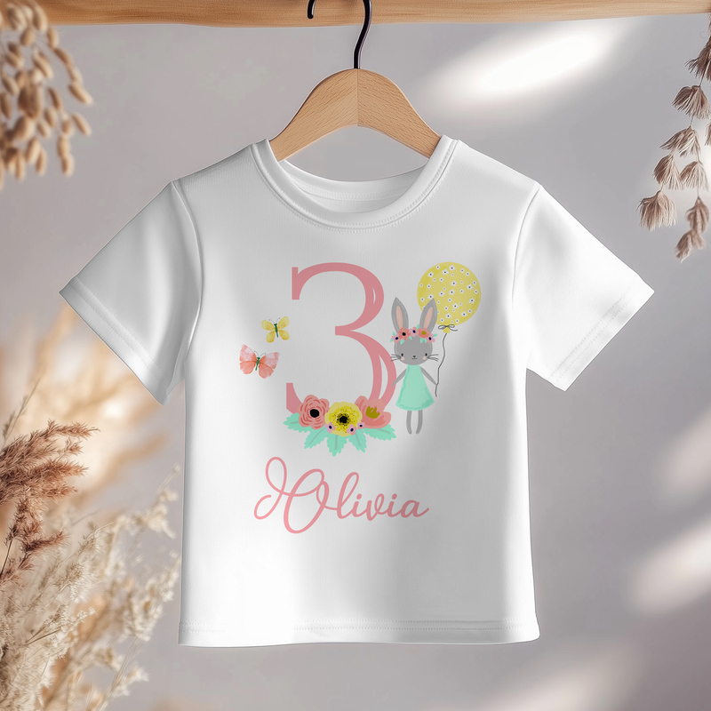 3rd Birthday Girl Personalised Toddler & Kids T Shirt