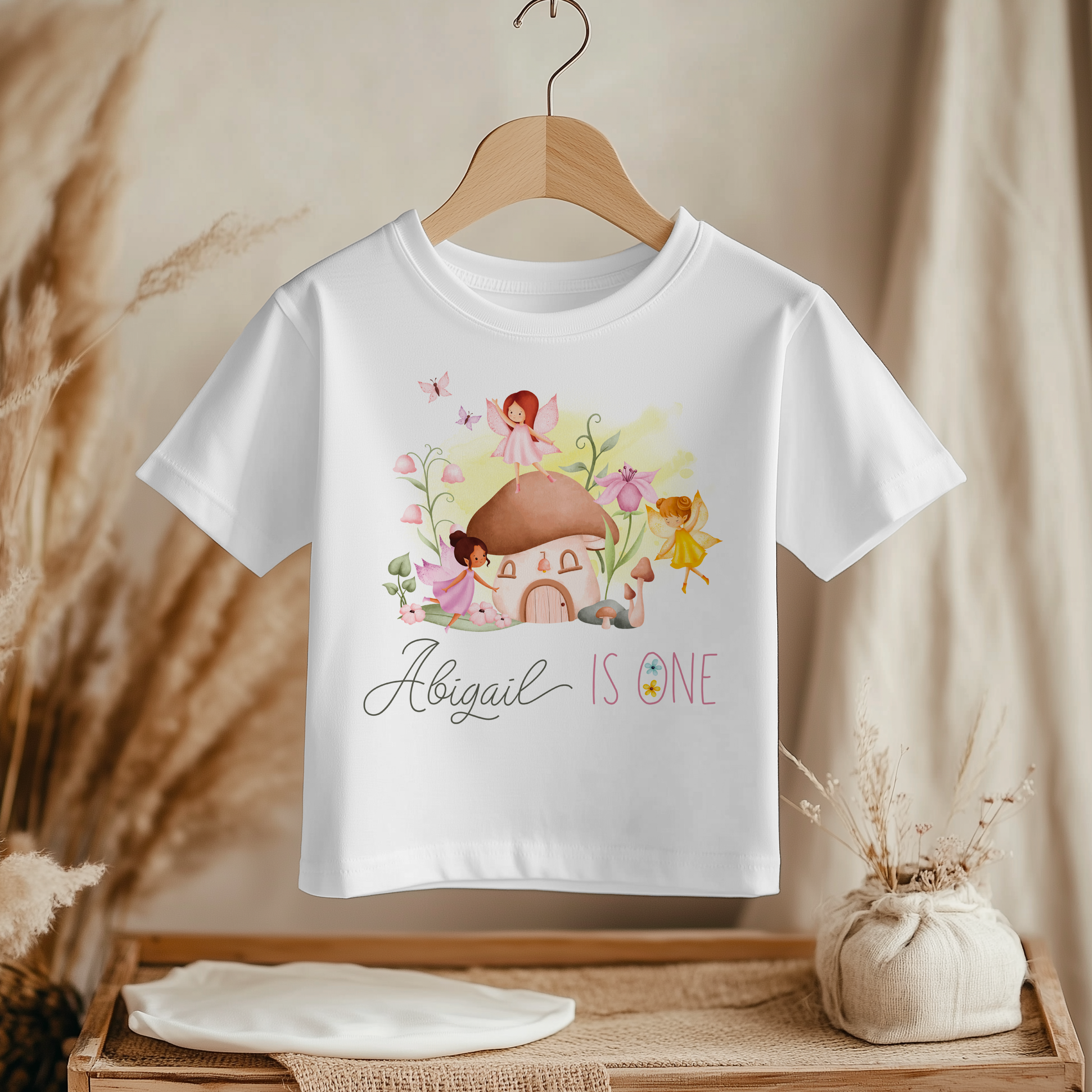 1st Birthday Fairy Theme Personalised T Shirt