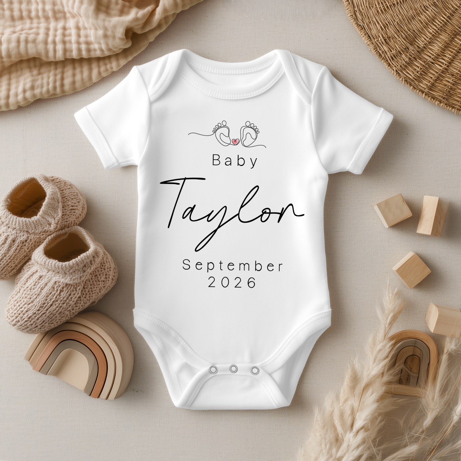 Personalised Baby Announcement Bodysuit Gift