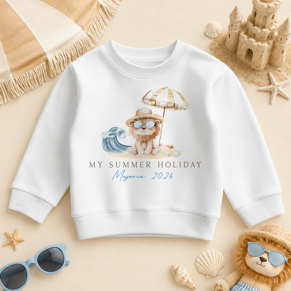My Summer Holiday Lion Beach — summer sweatshirt