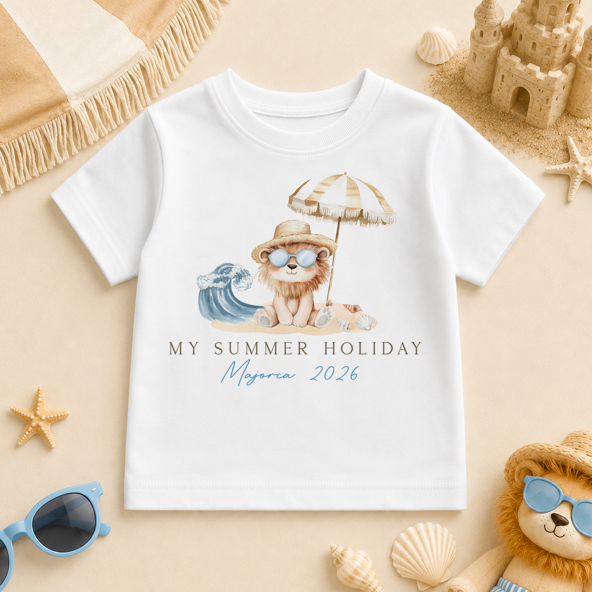 My Summer Holiday Lion Beach — summer t-shirt