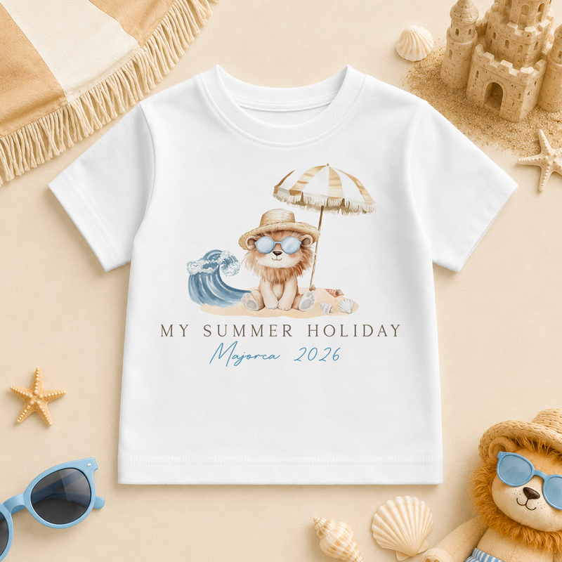 My Summer Holiday Lion Beach — summer t-shirt